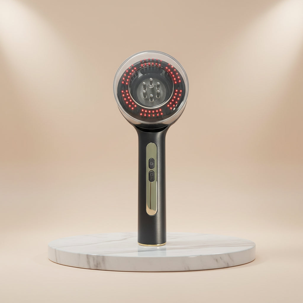 LumiScalp - Kopfhaut-Massagebürste mit Rotlicht